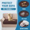 imageHVERSAILTEX Cooling Dog Blanket Soft Dog Bed Cover Cold Sofa Couch Cover for Dogs Washable NonSlip Pet Blanket for Sofa Furniture 32quot x 74quot Glacier GrayBrown