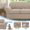 imageHVERSAILTEX Couch Cover Set for Sofa and Loveseat Stretch 4 Piece Sofa Covers for 3 Cushion Couch3 Piece Loveseat Covers for 2 Cushion Couch Feature Thicker Jacquard Fabric DoveSand