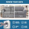 imageHVERSAILTEX Couch Cover Set for Sofa and Loveseat Stretch 4 Piece Sofa Covers for 3 Cushion Couch3 Piece Loveseat Covers for 2 Cushion Couch Feature Thicker Jacquard Fabric DoveDove