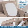 imageHVERSAILTEX Couch Cover Set for Sofa and Loveseat Stretch 4 Piece Sofa Covers for 3 Cushion Couch3 Piece Loveseat Covers for 2 Cushion Couch Feature Thicker Jacquard Fabric DoveSand