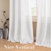 imageHVERSAILTEX Curtains 96 inches Long Linen CurtainsNatural Linen Blended Sheer CurtainPanelsDrapes for Living Room Home Decorative Privacy Window Treatment Nickel Grommets NaturalPure White
