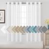 imageHVERSAILTEX Curtains 96 inches Long Linen CurtainsNatural Linen Blended Sheer CurtainPanelsDrapes for Living Room Home Decorative Privacy Window Treatment Nickel Grommets NaturalPure White