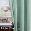 imageHVERSAILTEX Curtains 96 inches Long Linen CurtainsNatural Linen Blended Sheer CurtainPanelsDrapes for Living Room Home Decorative Privacy Window Treatment Nickel Grommets NaturalSea Mist