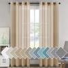 imageHVERSAILTEX Curtains 96 inches Long Linen CurtainsNatural Linen Blended Sheer CurtainPanelsDrapes for Living Room Home Decorative Privacy Window Treatment Nickel Grommets NaturalTaffy