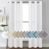 imageHVERSAILTEX Curtains 96 inches Long Linen CurtainsNatural Linen Blended Sheer CurtainPanelsDrapes for Living Room Home Decorative Privacy Window Treatment Nickel Grommets NaturalPure White