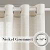 imageHVERSAILTEX Curtains 96 inches Long Linen CurtainsNatural Linen Blended Sheer CurtainPanelsDrapes for Living Room Home Decorative Privacy Window Treatment Nickel Grommets NaturalIvory