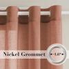 imageHVERSAILTEX Curtains 96 inches Long Linen CurtainsNatural Linen Blended Sheer CurtainPanelsDrapes for Living Room Home Decorative Privacy Window Treatment Nickel Grommets NaturalTerracotta