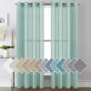 imageHVERSAILTEX Curtains 96 inches Long Linen CurtainsNatural Linen Blended Sheer CurtainPanelsDrapes for Living Room Home Decorative Privacy Window Treatment Nickel Grommets NaturalSea Mist