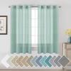 imageHVERSAILTEX Curtains 96 inches Long Linen CurtainsNatural Linen Blended Sheer CurtainPanelsDrapes for Living Room Home Decorative Privacy Window Treatment Nickel Grommets NaturalSea Mist