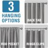 imageHVERSAILTEX Faux Linen 100 Blackout Curtains for Bedroom 84 inches Long Thermal Insulated Textured Linen Look Curtain Back TabRod PocketHook Belt Draperies 2 Panels 52 x 84 Inch IvoryDove Gray