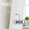 imageHVERSAILTEX Faux Linen 100 Blackout Curtains for Bedroom 84 inches Long Thermal Insulated Textured Linen Look Curtain Back TabRod PocketHook Belt Draperies 2 Panels 52 x 84 Inch IvoryAntique White