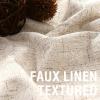 imageHVERSAILTEX Faux Linen 100 Blackout Curtains for Bedroom 84 inches Long Thermal Insulated Textured Linen Look Curtain Back TabRod PocketHook Belt Draperies 2 Panels 52 x 84 Inch IvoryNatural