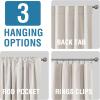 imageHVERSAILTEX Faux Linen 100 Blackout Curtains for Bedroom 84 inches Long Thermal Insulated Textured Linen Look Curtain Back TabRod PocketHook Belt Draperies 2 Panels 52 x 84 Inch IvoryIvory