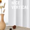 imageHVERSAILTEX Faux Linen 100 Blackout Curtains for Bedroom 84 inches Long Thermal Insulated Textured Linen Look Curtain Back TabRod PocketHook Belt Draperies 2 Panels 52 x 84 Inch IvoryPure White