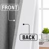imageHVERSAILTEX Faux Linen 100 Blackout Curtains for Bedroom 84 inches Long Thermal Insulated Textured Linen Look Curtain Back TabRod PocketHook Belt Draperies 2 Panels 52 x 84 Inch IvoryDove Gray