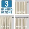 imageHVERSAILTEX Faux Linen 100 Blackout Curtains for Bedroom 84 inches Long Thermal Insulated Textured Linen Look Curtain Back TabRod PocketHook Belt Draperies 2 Panels 52 x 84 Inch IvoryBleached Sand