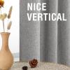 imageHVERSAILTEX Faux Linen 100 Blackout Curtains for Bedroom 84 inches Long Thermal Insulated Textured Linen Look Curtain Back TabRod PocketHook Belt Draperies 2 Panels 52 x 84 Inch IvoryDove Gray