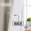 imageHVERSAILTEX Faux Linen 100 Blackout Curtains for Bedroom 84 inches Long Thermal Insulated Textured Linen Look Curtain Back TabRod PocketHook Belt Draperies 2 Panels 52 x 84 Inch IvoryStone