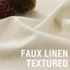 imageHVERSAILTEX Faux Linen 100 Blackout Curtains for Bedroom 84 inches Long Thermal Insulated Textured Linen Look Curtain Back TabRod PocketHook Belt Draperies 2 Panels 52 x 84 Inch IvoryBleached Sand