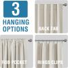 imageHVERSAILTEX Faux Linen 100 Blackout Curtains for Bedroom 84 inches Long Thermal Insulated Textured Linen Look Curtain Back TabRod PocketHook Belt Draperies 2 Panels 52 x 84 Inch IvoryAntique White