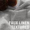 imageHVERSAILTEX Faux Linen 100 Blackout Curtains for Bedroom 84 inches Long Thermal Insulated Textured Linen Look Curtain Back TabRod PocketHook Belt Draperies 2 Panels 52 x 84 Inch IvoryDove Gray