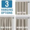 imageHVERSAILTEX Faux Linen 100 Blackout Curtains for Bedroom 84 inches Long Thermal Insulated Textured Linen Look Curtain Back TabRod PocketHook Belt Draperies 2 Panels 52 x 84 Inch IvoryStone