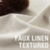 imageHVERSAILTEX Faux Linen 100 Blackout Curtains for Bedroom 84 inches Long Thermal Insulated Textured Linen Look Curtain Back TabRod PocketHook Belt Draperies 2 Panels 52 x 84 Inch IvoryAntique White