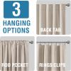 imageHVERSAILTEX Faux Linen 100 Blackout Curtains for Bedroom 84 inches Long Thermal Insulated Textured Linen Look Curtain Back TabRod PocketHook Belt Draperies 2 Panels 52 x 84 Inch IvoryNatural