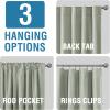 imageHVERSAILTEX Faux Linen 100 Blackout Curtains for Bedroom 84 inches Long Thermal Insulated Textured Linen Look Curtain Back TabRod PocketHook Belt Draperies 2 Panels 52 x 84 Inch IvorySage