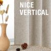 imageHVERSAILTEX Faux Linen 100 Blackout Curtains for Bedroom 84 inches Long Thermal Insulated Textured Linen Look Curtain Back TabRod PocketHook Belt Draperies 2 Panels 52 x 84 Inch IvoryStone
