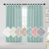 imageHVERSAILTEX Linen Blended Sheer Curtains 72 Inches Length 2 Panels Textured Woven Linen Sheers Curtain Drapes for Living RoomBedroom Light Filtering Tab Top Casual Draperies  Sea MistSea Mist