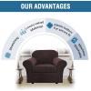 imageHVERSAILTEX Modern Velvet Plush 4 Piece High Stretch Sofa Slipcover Sofa Cover Furniture Protector Form Fit Thick Velvet Sofa Cover for 3 Cushion Couch Width Up to 90 Inch Sofa Bronze BrownBrown