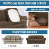 imageHVERSAILTEX Modern Velvet Plush 4 Piece High Stretch Sofa Slipcover Sofa Cover Furniture Protector Form Fit Thick Velvet Sofa Cover for 3 Cushion Couch Width Up to 90 Inch Sofa Bronze BrownBronze Brown