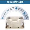 imageHVERSAILTEX Modern Velvet Plush 4 Piece High Stretch Sofa Slipcover Sofa Cover Furniture Protector Form Fit Thick Velvet Sofa Cover for 3 Cushion Couch Width Up to 90 Inch Sofa Bronze BrownIvory