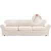 imageHVERSAILTEX Modern Velvet Plush 4 Piece High Stretch Sofa Slipcover Sofa Cover Furniture Protector Form Fit Thick Velvet Sofa Cover for 3 Cushion Couch Width Up to 90 Inch Sofa Bronze BrownPorcelain