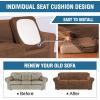 imageHVERSAILTEX Modern Velvet Plush 4 Piece High Stretch Sofa Slipcover Sofa Cover Furniture Protector Form Fit Thick Velvet Sofa Cover for 3 Cushion Couch Width Up to 90 Inch Sofa Bronze BrownCaramel