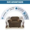 imageHVERSAILTEX Modern Velvet Plush 4 Piece High Stretch Sofa Slipcover Sofa Cover Furniture Protector Form Fit Thick Velvet Sofa Cover for 3 Cushion Couch Width Up to 90 Inch Sofa Bronze BrownBronze Brown