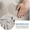 imageHVERSAILTEX Modern Velvet Plush 4 Piece High Stretch Sofa Slipcover Sofa Cover Furniture Protector Form Fit Thick Velvet Sofa Cover for 3 Cushion Couch Width Up to 90 Inch Sofa Bronze BrownOatmeal