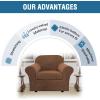 imageHVERSAILTEX Modern Velvet Plush 4 Piece High Stretch Sofa Slipcover Sofa Cover Furniture Protector Form Fit Thick Velvet Sofa Cover for 3 Cushion Couch Width Up to 90 Inch Sofa Bronze BrownCaramel