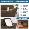 imageHVERSAILTEX Modern Velvet Plush 4 Piece High Stretch Sofa Slipcover Sofa Cover Furniture Protector Form Fit Thick Velvet Sofa Cover for 3 Cushion Couch Width Up to 90 Inch Sofa Bronze BrownBronze Brown
