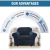 imageHVERSAILTEX Modern Velvet Plush 4 Piece High Stretch Sofa Slipcover Sofa Cover Furniture Protector Form Fit Thick Velvet Sofa Cover for 3 Cushion Couch Width Up to 90 Inch Sofa Bronze BrownNavy