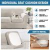 imageHVERSAILTEX Modern Velvet Plush 4 Piece High Stretch Sofa Slipcover Sofa Cover Furniture Protector Form Fit Thick Velvet Sofa Cover for 3 Cushion Couch Width Up to 90 Inch Sofa Bronze BrownOatmeal
