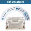imageHVERSAILTEX Modern Velvet Plush 4 Piece High Stretch Sofa Slipcover Sofa Cover Furniture Protector Form Fit Thick Velvet Sofa Cover for 3 Cushion Couch Width Up to 90 Inch Sofa Bronze BrownOatmeal