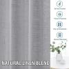 imageHVERSAILTEX Natural Linen Blended Curtains 84 Inches Length 2 Panels Textured Woven Linen Sheer Curtain Drapes for Living RoomBedroom Light Filtering Rod Pocket Casual Draperies  Off WhiteGrey