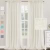 imageHVERSAILTEX Natural Linen Blended Curtains 84 Inches Length 2 Panels Textured Woven Linen Sheer Curtain Drapes for Living RoomBedroom Light Filtering Rod Pocket Casual Draperies  Off WhiteIvory