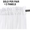 imageHVERSAILTEX Natural Linen Blended Curtains 84 Inches Length 2 Panels Textured Woven Linen Sheer Curtain Drapes for Living RoomBedroom Light Filtering Rod Pocket Casual Draperies  Off WhitePure White