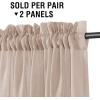 imageHVERSAILTEX Natural Linen Blended Curtains 84 Inches Length 2 Panels Textured Woven Linen Sheer Curtain Drapes for Living RoomBedroom Light Filtering Rod Pocket Casual Draperies  Off WhiteNatural