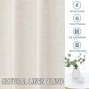 imageHVERSAILTEX Natural Linen Blended Curtains 84 Inches Length 2 Panels Textured Woven Linen Sheer Curtain Drapes for Living RoomBedroom Light Filtering Rod Pocket Casual Draperies  Off WhiteIvory