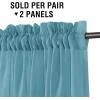 imageHVERSAILTEX Natural Linen Blended Curtains 84 Inches Length 2 Panels Textured Woven Linen Sheer Curtain Drapes for Living RoomBedroom Light Filtering Rod Pocket Casual Draperies  Off WhiteTurquoise