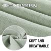 imageHVERSAILTEX Natural Linen Blended Curtains 84 Inches Length 2 Panels Textured Woven Linen Sheer Curtain Drapes for Living RoomBedroom Light Filtering Rod Pocket Casual Draperies  Off WhiteSage